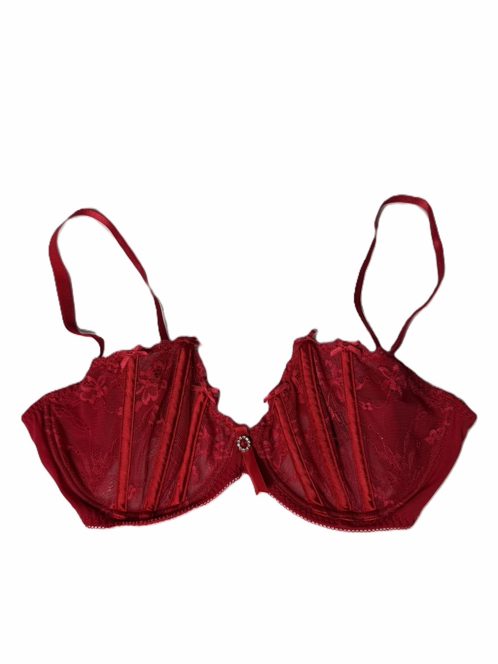 Red Lace Underwire Bra - Women's Intimates